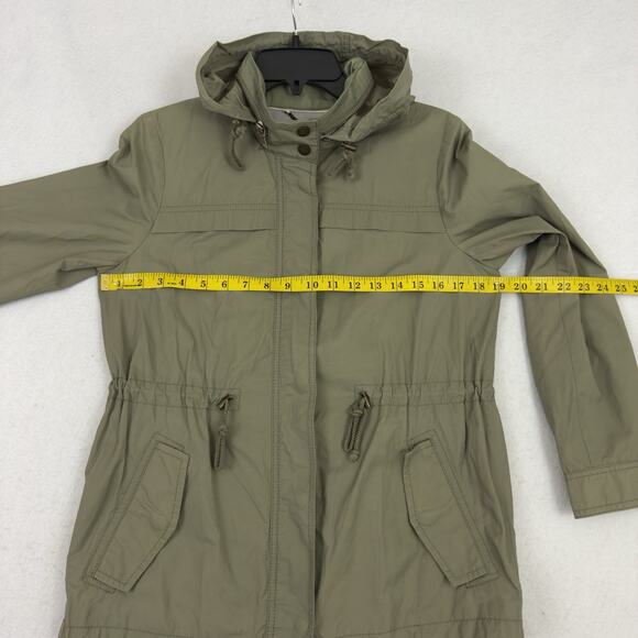 Banana Republic Petite S Olive Green Llano Anorak Hooded Utility Jacket - Picture 5 of 10